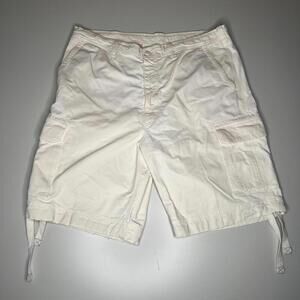 Brunello Cucinelli Men’s White Cargo Shorts Size 56B Made in Italy